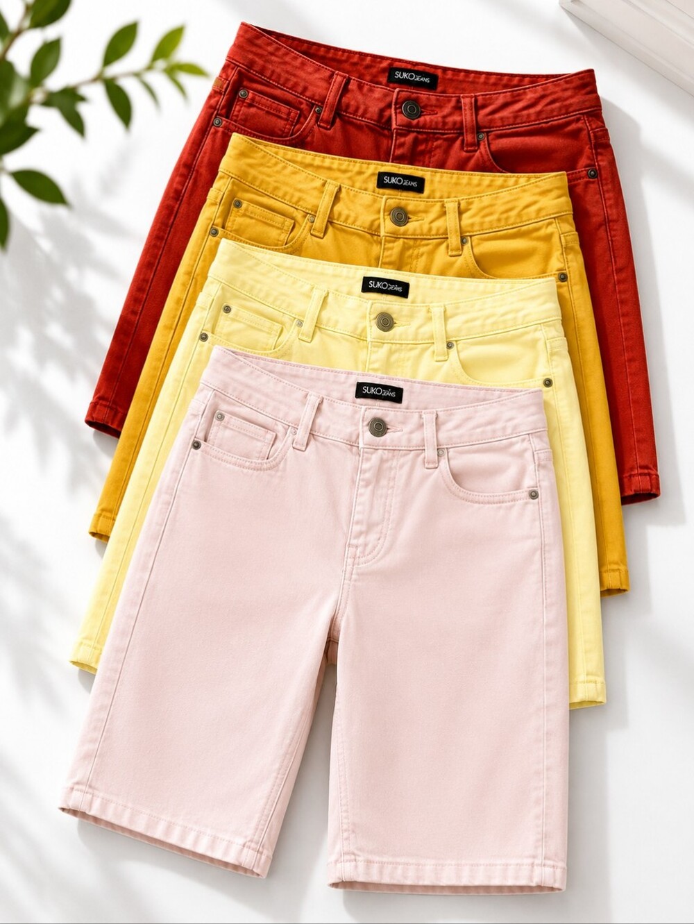 Bundle 4 Suko Jeans Bermuda Shorts Size 2 Stretch Summer Preppy 8” Inseam